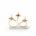 Candelabro de mármol y oro de lujo para el hogar